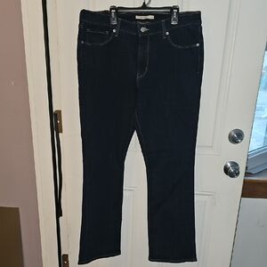 Women's Authenic Levi Dark Blue Boot Cut Jeans